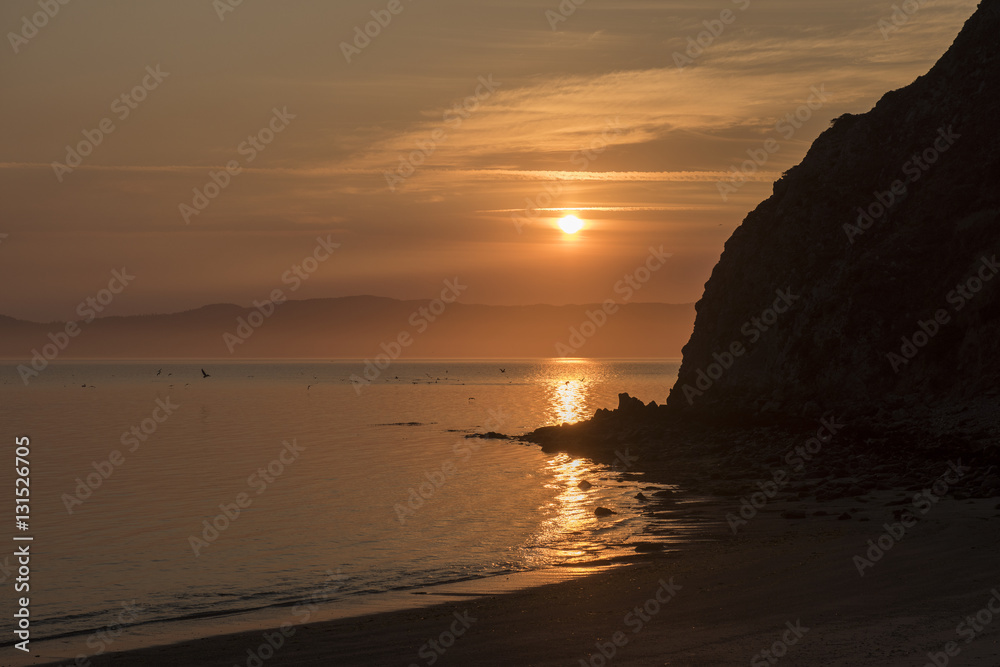 Rugged Coastline at Sunrise near Chimney Rock, Point Reyes