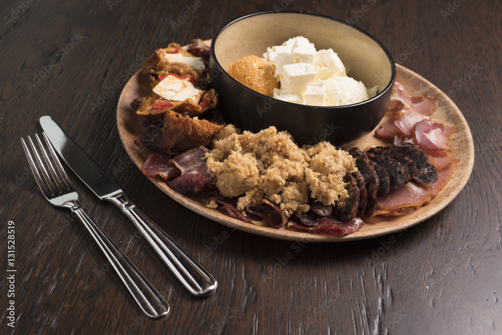 Serbian appetizer plate - Meze Serbian appetizer plate - Meze
