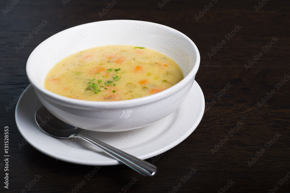 Chicken soup bowl