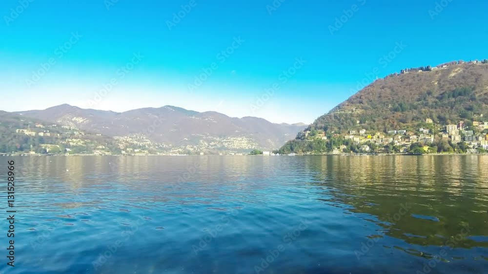 Landscape with Lake Como in winter sunny day, Como, Lombardy, Italy (Time Lapse) Landscape with Lake Como in winter sunny day, Como, Lombardy, Italy (Time Lapse)