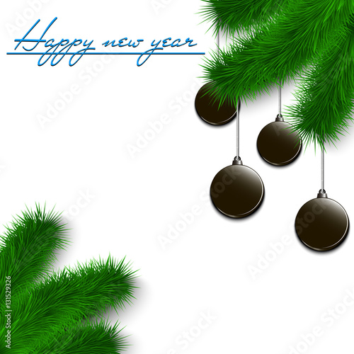Hockey pucks on Christmas tree branch