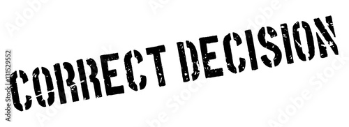 Correct Decision rubber stamp