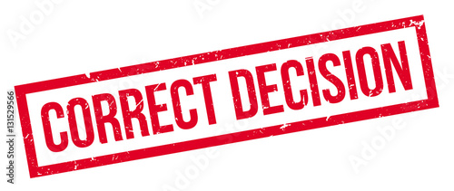 Correct Decision rubber stamp