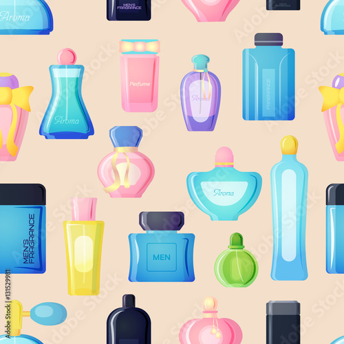 Perfume bottle vector set.