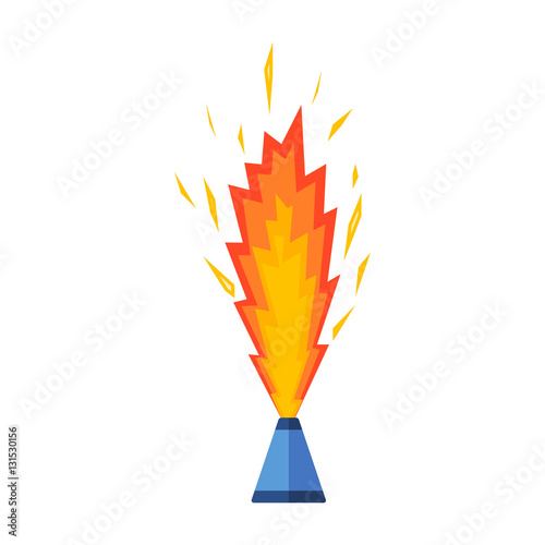 Pyrotechnics and fireworks vector.