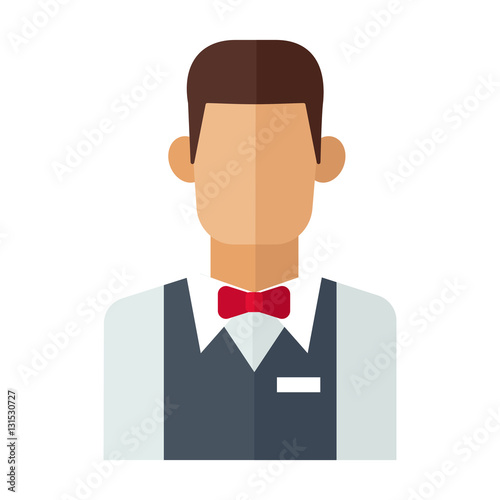 Bartender barman vector illustration.