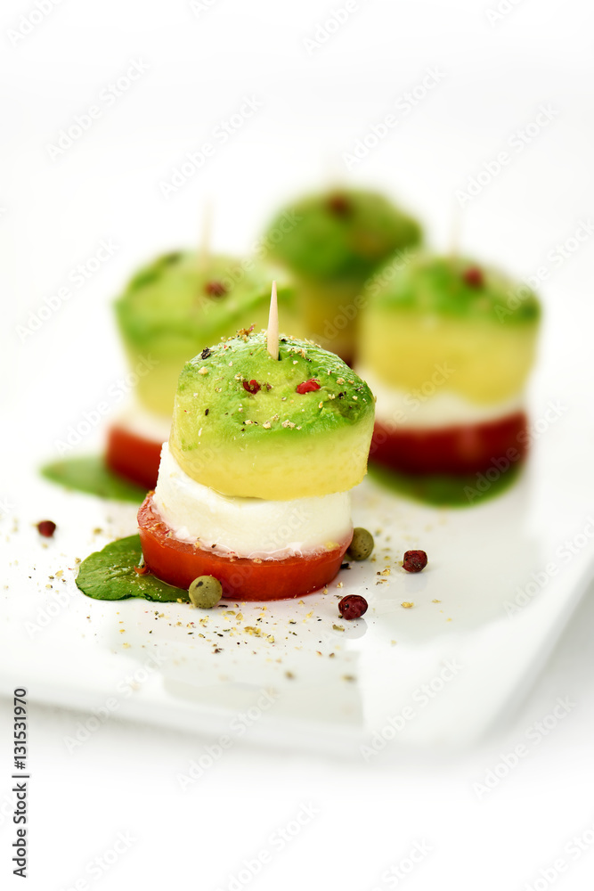 Avocado Mozzarella Appetizer Avocado Mozzarella Appetizer