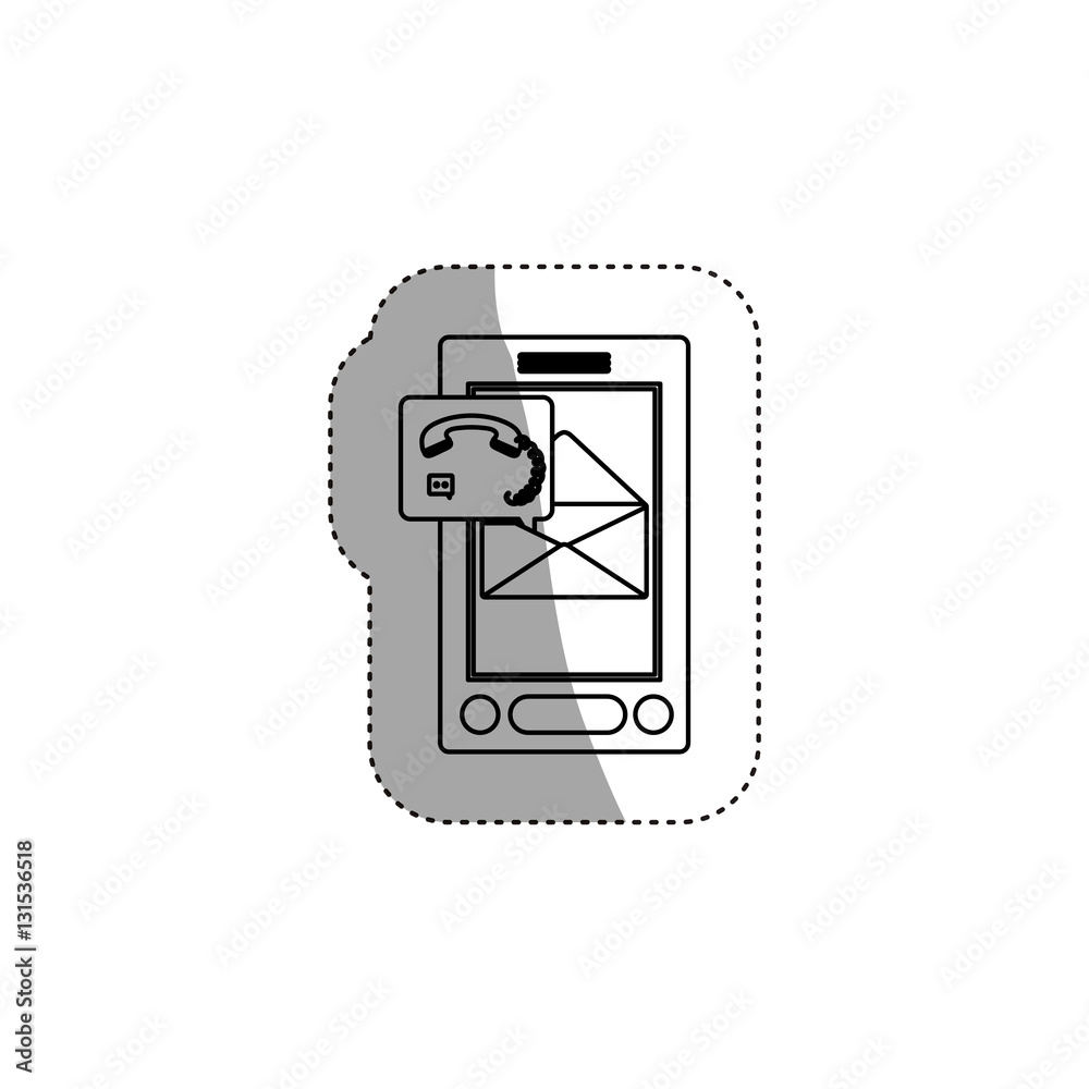 Smartphone icon. Call center technical service online and support theme. Isolated design. Vector illustration Smartphone icon. Call center technical service online and support theme. Isolated design. Vector illustration