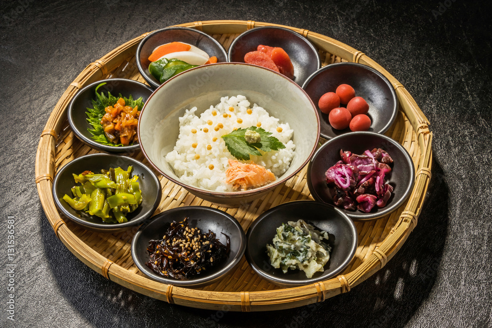 ご飯のおかずセット Many side dish Japan of the rice ご飯のおかずセット Many side dish Japan of the rice