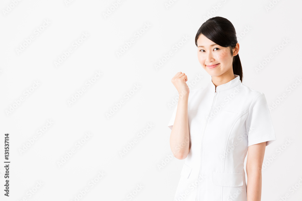 young asian nurse isolated on white background young asian nurse isolated on white background