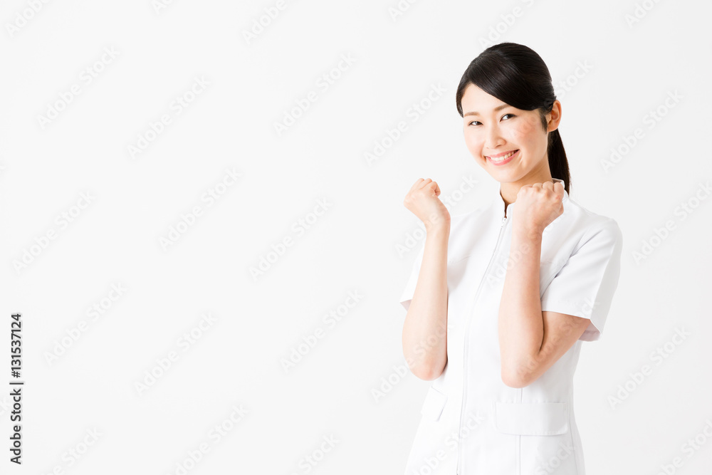 young asian nurse isolated on white background young asian nurse isolated on white background