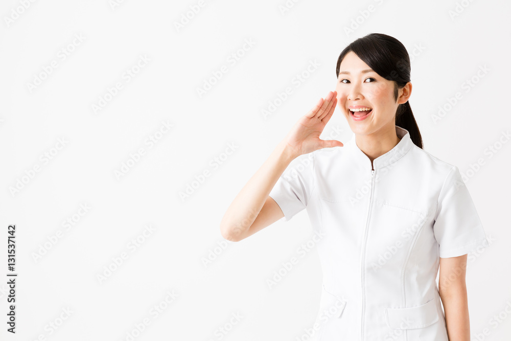 young asian nurse isolated on white background young asian nurse isolated on white background