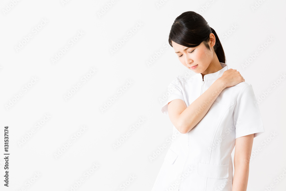 young asian nurse isolated on white background young asian nurse isolated on white background