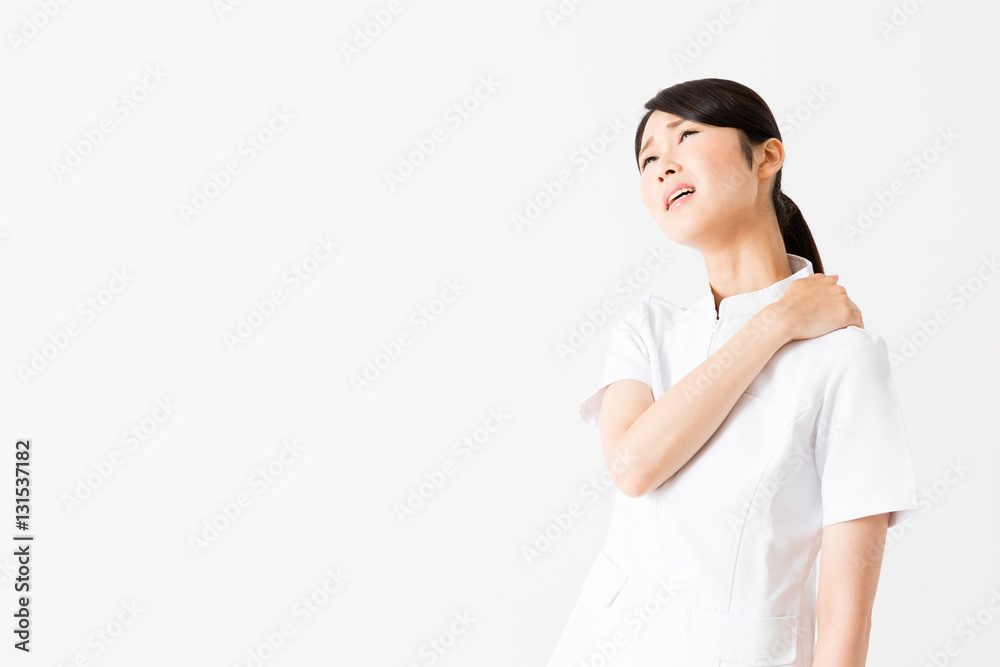young asian nurse isolated on white background young asian nurse isolated on white background
