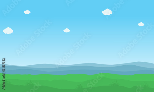 Illustration of nature background landcape