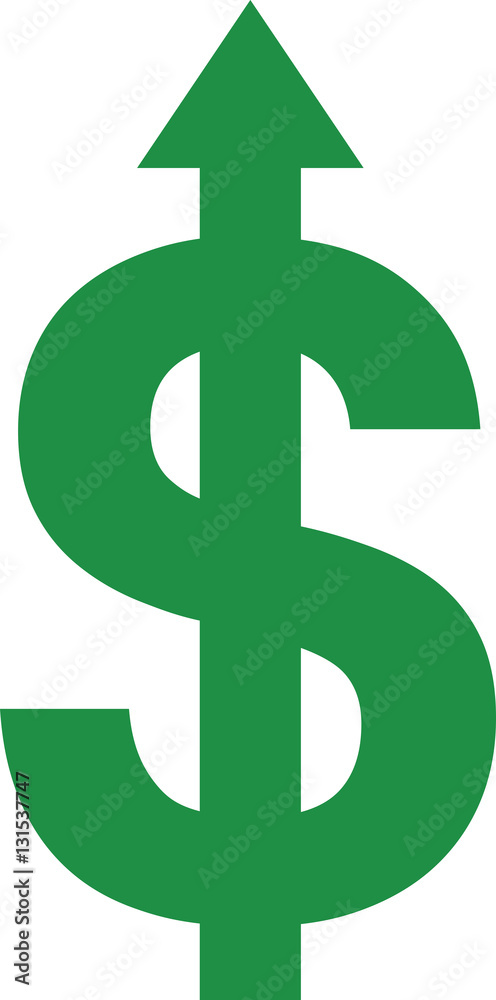 Dollar with arrow up Dollar with arrow up