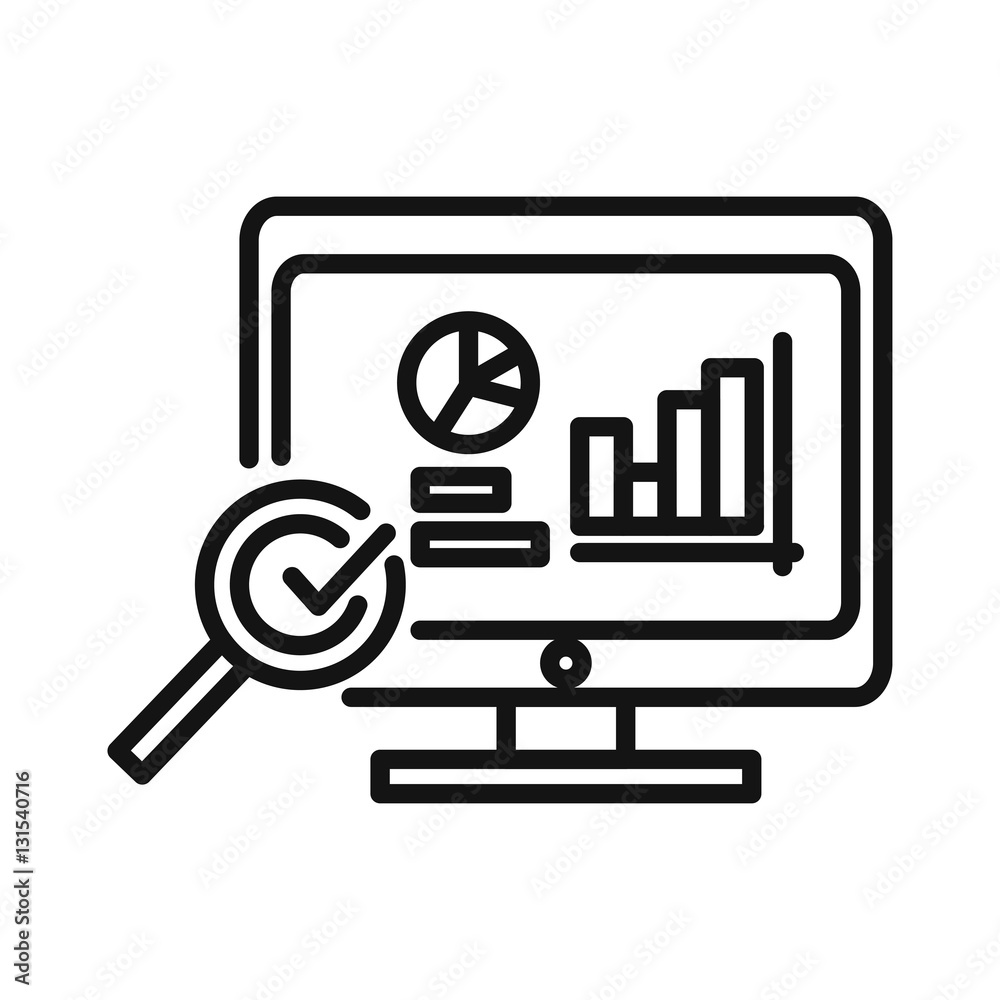 monitoring project data icon Stock Vector Adobe Stock