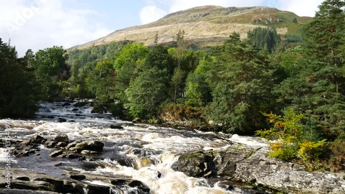 The Falls of Dochart are on the River Dochart at Killin in Stirling (formally in Perthshire), Scotland at the western end of Loch Tay.
 photo
