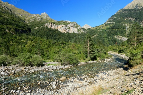 Landscape of Ordesa National Park, VALLEY OF BUJIRUELO , Pyrenees, Spain.
