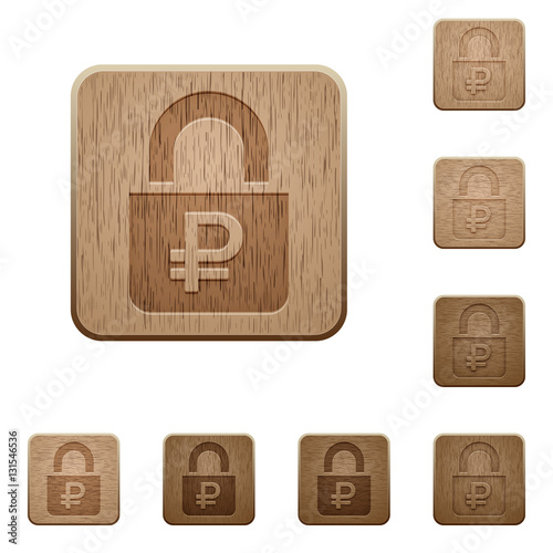 Locked Rubles wooden buttons