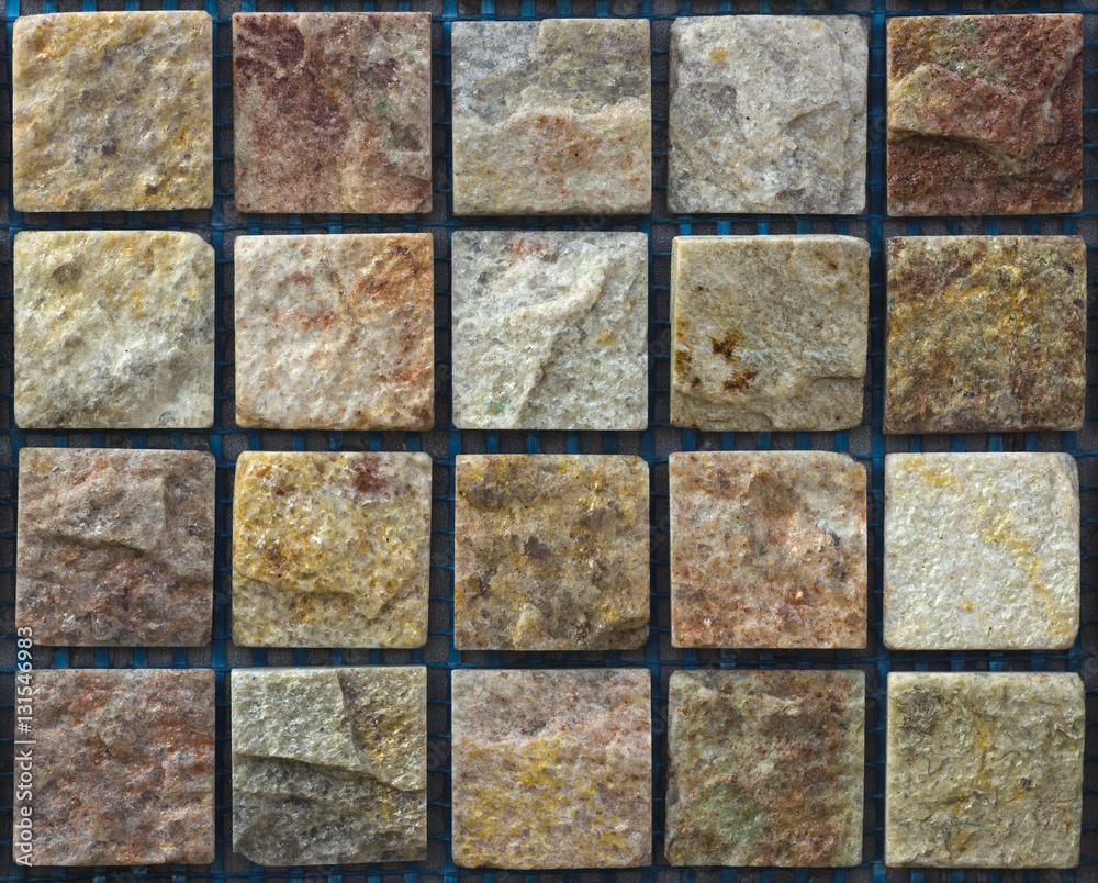 Obraz premium Mosaics made of travertine, Bulgarian stone, decorative wall tiles
