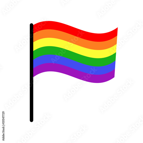 Vector gay LGBT rights rainbow flag