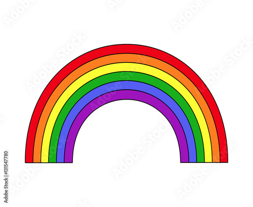 Vector rainbow white background