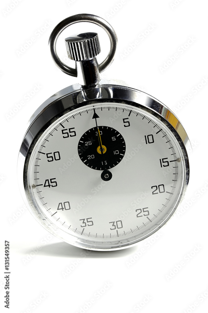 analoge Stoppuhr isoliert auf weißem Hintergrund analoge Stoppuhr isoliert auf weißem Hintergrund