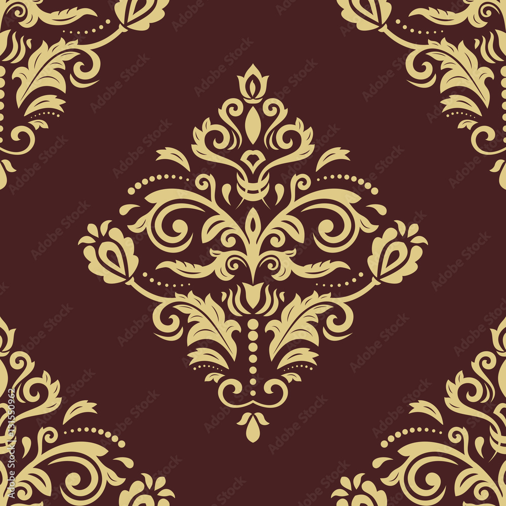 Seamless classic vector golden pattern. Traditional orient ornament. Classic vintage background Seamless classic vector golden pattern. Traditional orient ornament. Classic vintage background