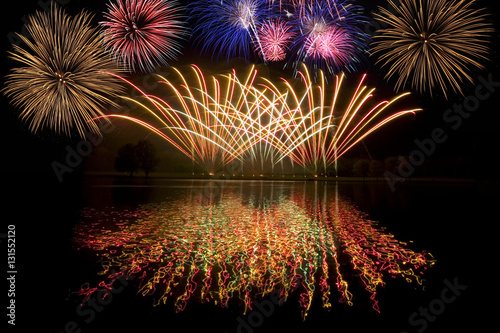 Photography Tolles Feuerwerk am See