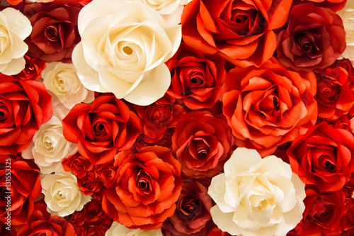  Background of red rose petals backdrop