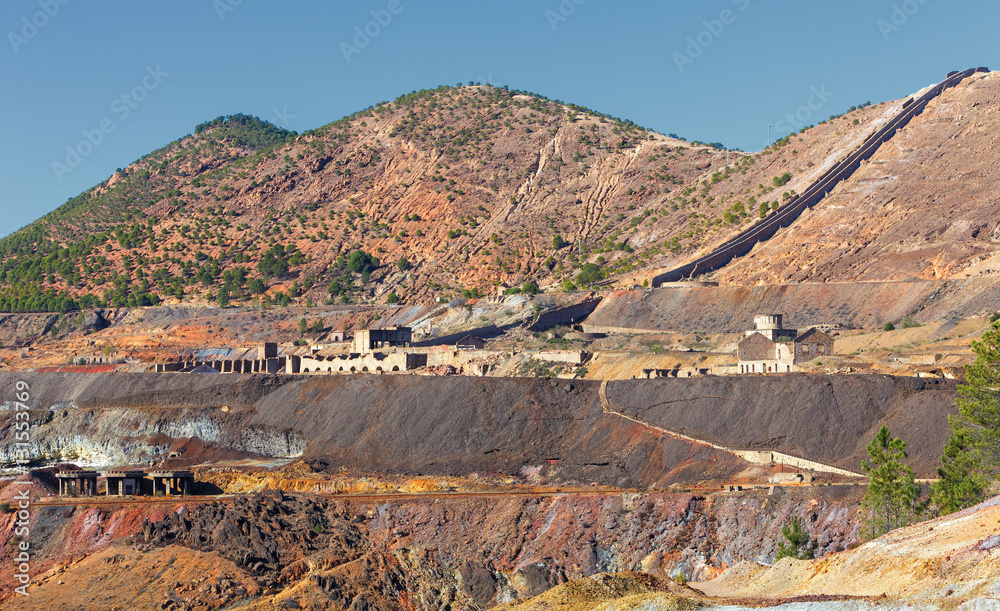 Old installation of washing of the ore in the mines of Riotinto, Huelva, Spain