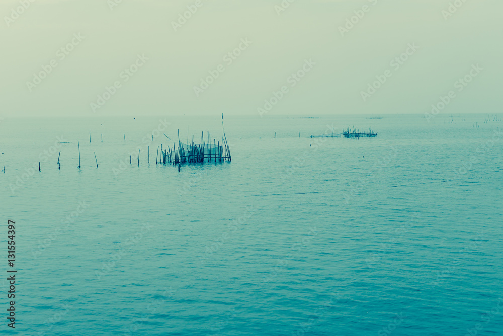 Fototapeta premium The blue water in the evening sweet.