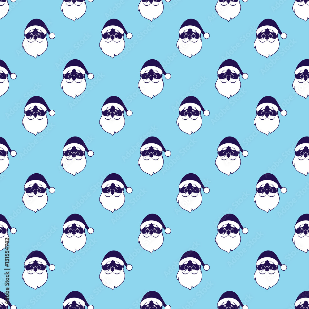 santa blue pattern santa blue pattern