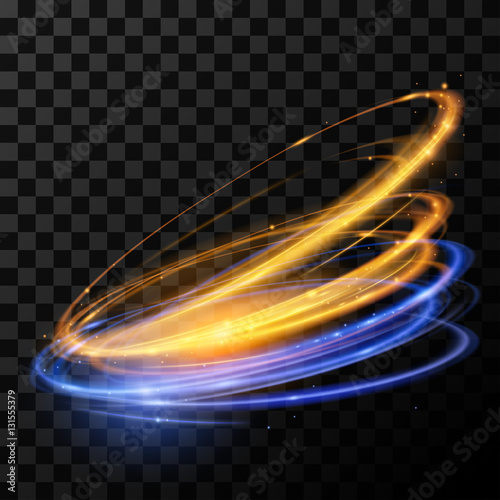 Abstract glowing swirl light