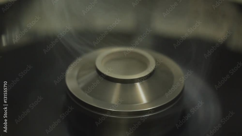 Machine for making cotton candy. cotton candy manufacturing process