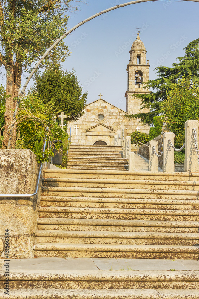 Stairway to San Pedro of Vilalonga church