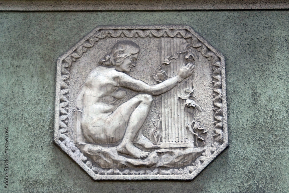 Bas-relief, District Amalienau, Kaliningrad, Russia Bas-relief, District Amalienau, Kaliningrad, Russia