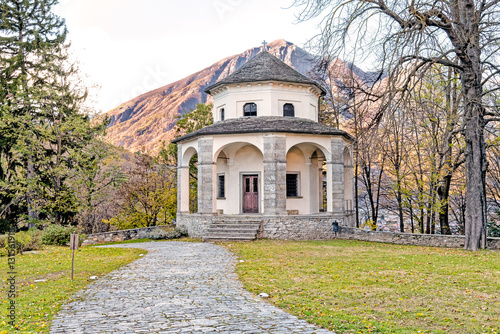 Chapel of the Sacred Mount Calvary of Domodossola on the Mattarella hill, UNESCO World Heritage Site in Piedmont, Italy