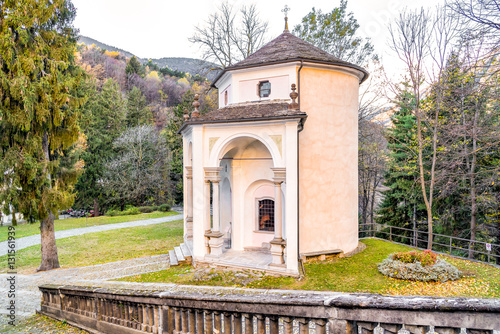Chapel of the Sacred Mount Calvary of Domodossola on the Mattarella hill, UNESCO World Heritage Site in Piedmont, Italy