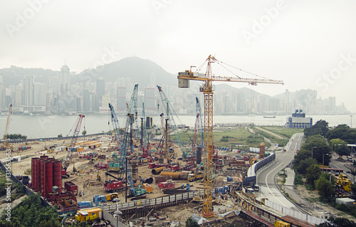 Photography Large-scale construction in the city
