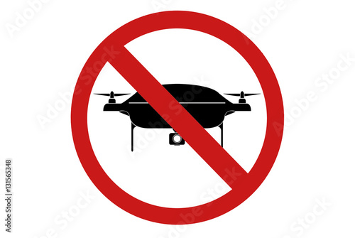 Panneau survol de drone interdit