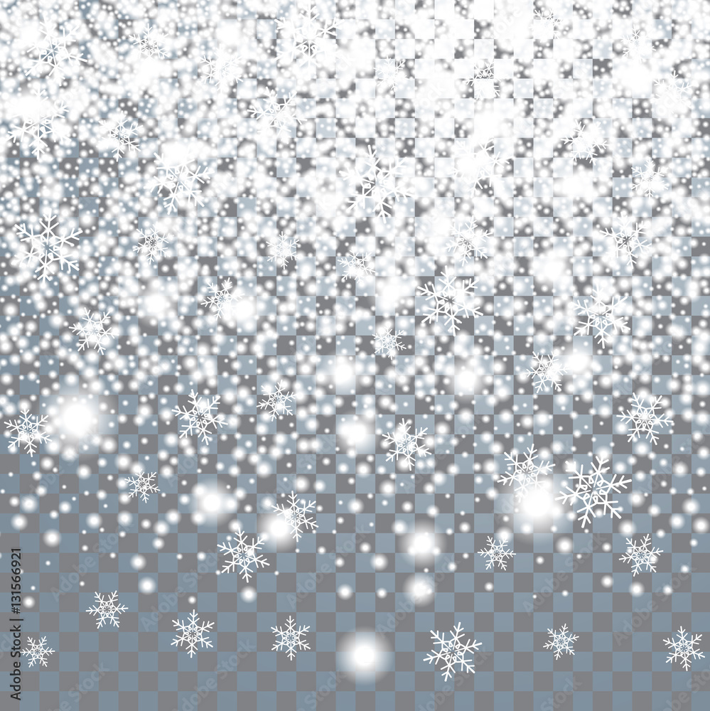 Falling large snow on a transparent background Falling large snow on a transparent background