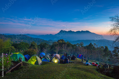 Viewing from Doi Mae ta man to see Doi Luang Chiangdao 