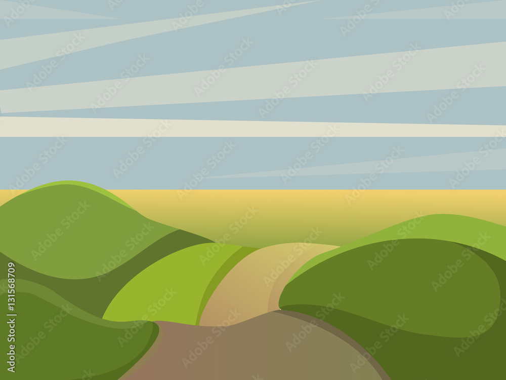 Obraz premium Summer landscape. Day landscape.