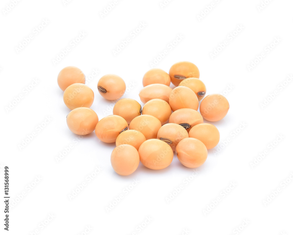Soybeans isolate on white background. Soybeans isolate on white background.