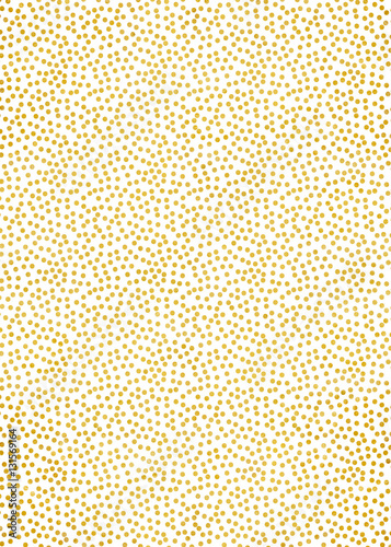 Gold foil decorative background with confetti pattern.