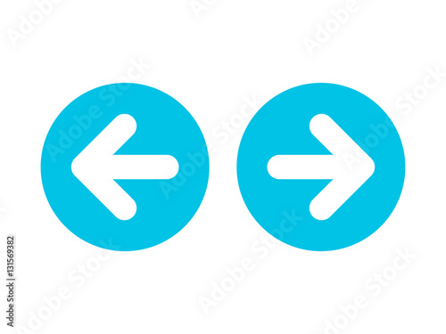 Left right or back next arrow icon blue