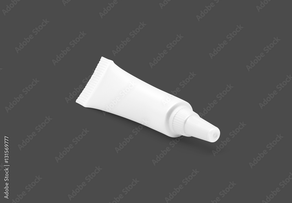 blank packaging cosmetic serum tube isolated on gray background blank packaging cosmetic serum tube isolated on gray background