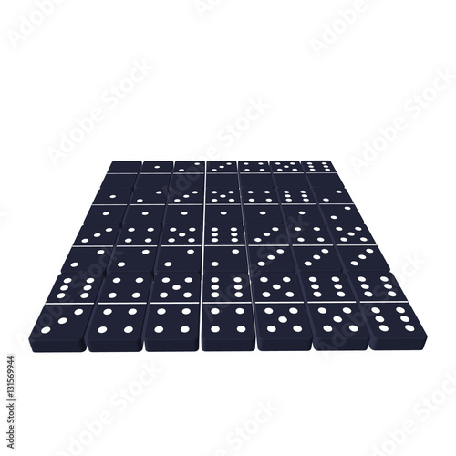 Domino set. 3d Vector illus...
